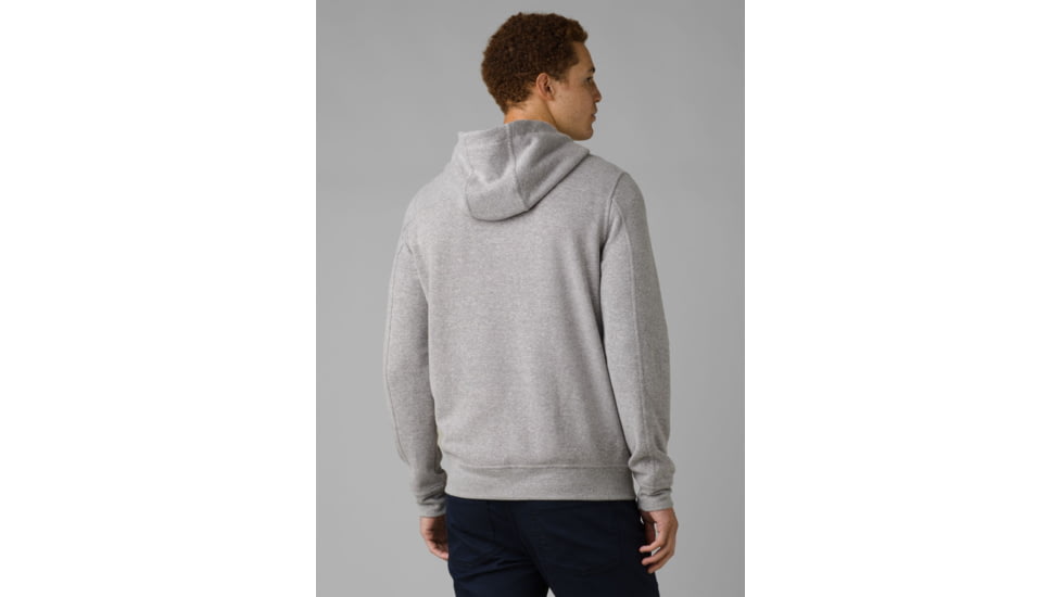 prAna Cardiff Fleece Full Zip Hoodie, Heather Grey, XLarge, 1967701-020-ST-XL