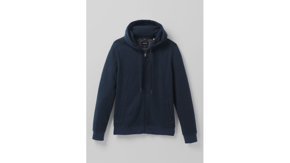 prAna Cardiff Fleece Full Zip Hoodie, Nautical Heather, Small, 1967701-400-ST-S