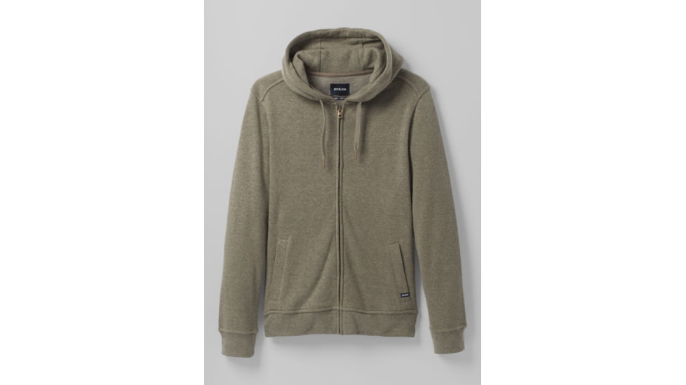 prAna Cardiff Fleece Full Zip Hoodie, Rye Green, Small, 1967701-300-ST-S