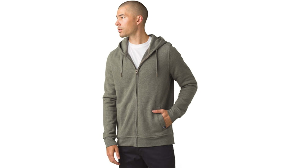 prAna Cardiff Fleece Full Zip Hoodie, Rye Green, Small, 1967701-300-ST-S