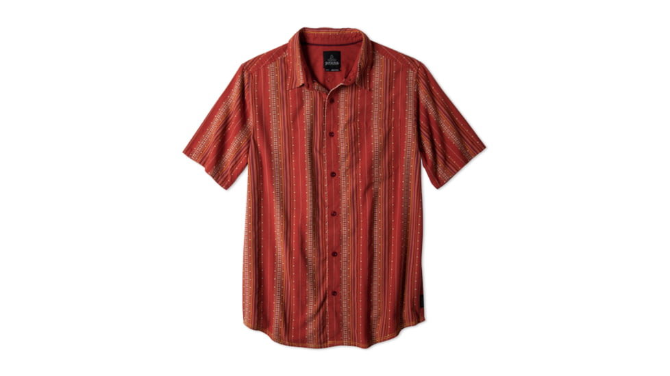 prAna Carillo Short Sleeve Woven Shirt - Men's-Tomato-Small