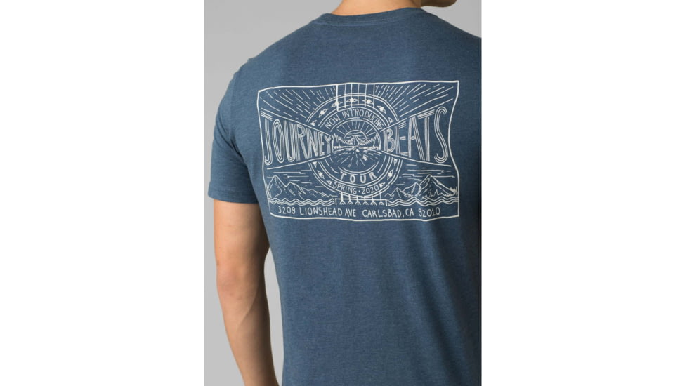 prAna Castle Crest T-Shirt - Mens, Denim Heather, Large, M11201593-DEHT-L