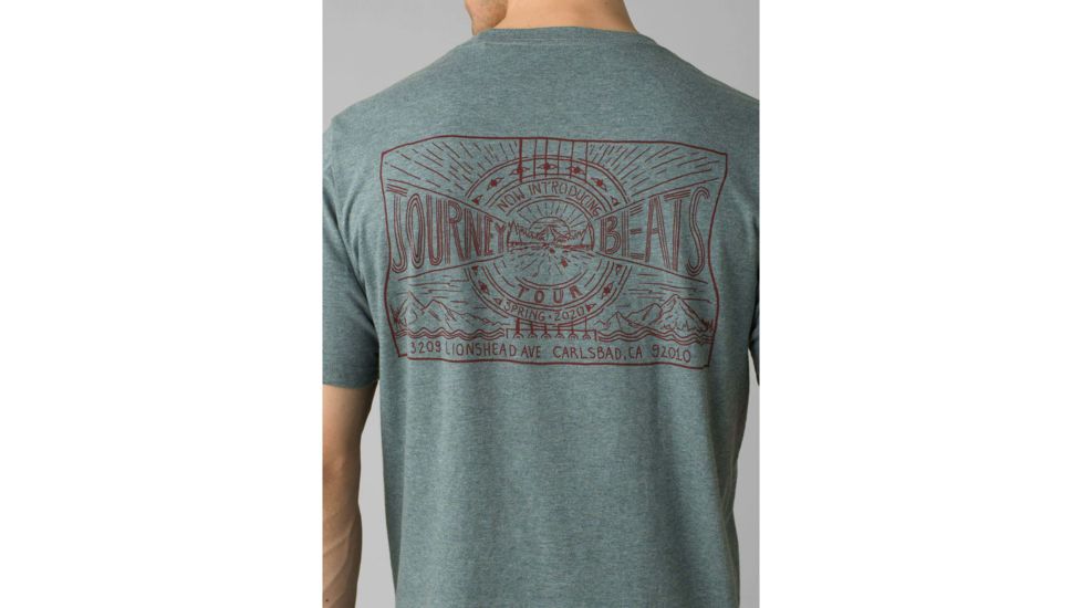 prAna Castle Crest T-Shirt - Mens, Smoky Blue Heather, Large, M11201593-SMHT-L