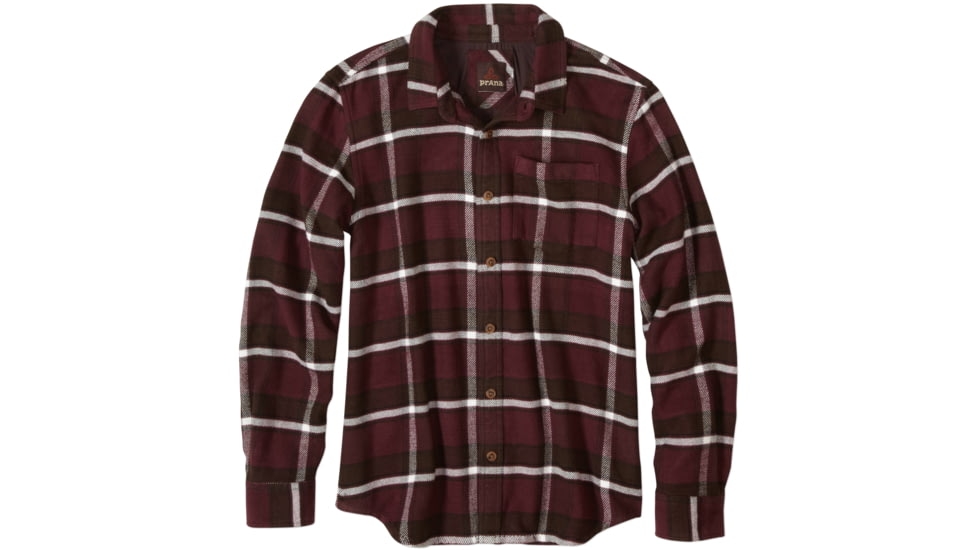 prAna Channing Flannel Shirt - Men's -Eggplant-Medium