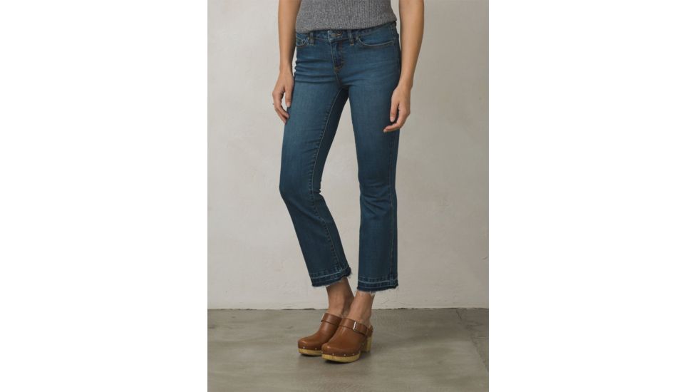 prAna Cia Cropped Flare Jean - Women's, Antique Blue, 0, W41180430-ANBL-0