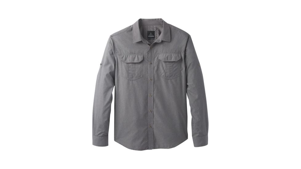prAna Citadel Long Sleeve Shirt - Men's, Gravel, Small, M21170308-GRA-S