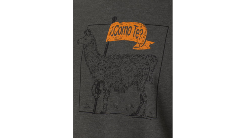 prAna Como Te Llama Journeyman 2 T-Shirt, Charcoal Heather, Small, 1966801-001-ST-S