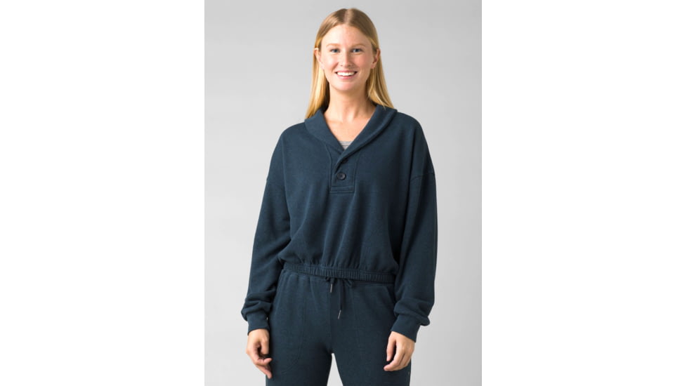 prAna Cozy Up Michie Top - Women's, Large, Dark Sky Heather, 1966951-400-L