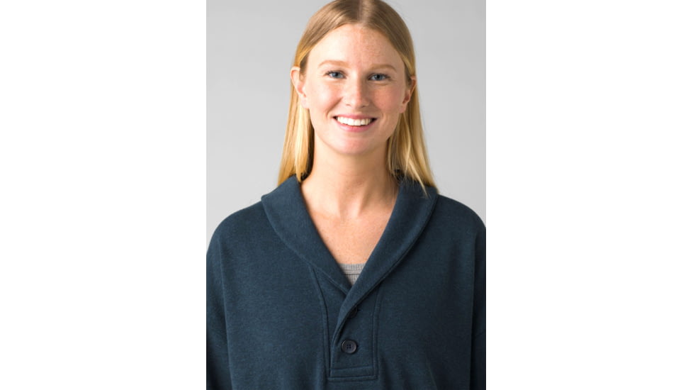 prAna Cozy Up Michie Top - Women's, Large, Dark Sky Heather, 1966951-400-L