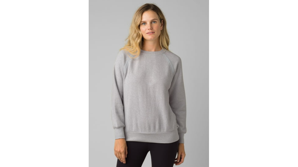 prAna Cozy Up Sweatshirt, Heather Grey, Small, 1961311-020-S