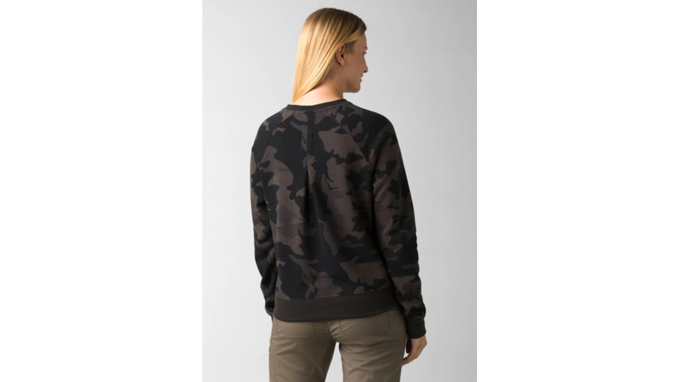 prAna Cozy Up Sweatshirt - Womens, Black Camo, Extra Small, 1967291-001-XS
