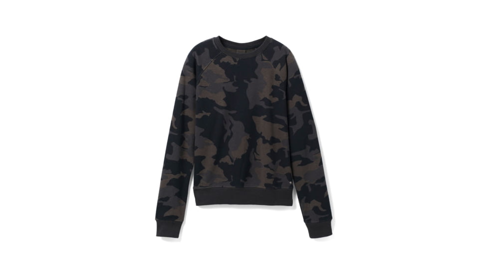prAna Cozy Up Sweatshirt - Womens, Black Camo, Extra Small, 1967291-001-XS