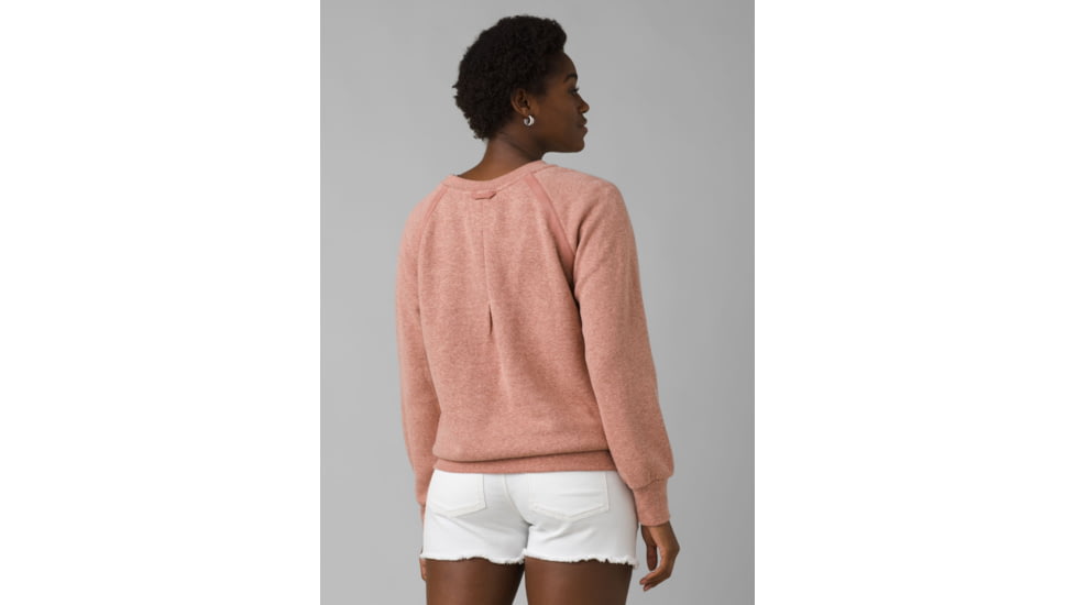 prAna Cozy Up Sweatshirt - Womens, Cloud Blush Heather, XS, 1961311-650-XS