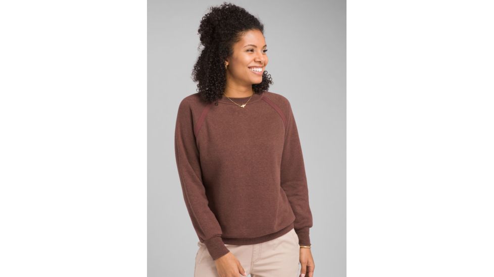 prAna Cozy Up Sweatshirt - Womens, Cocoa Heather, Medium, W23180582-CZHT-M