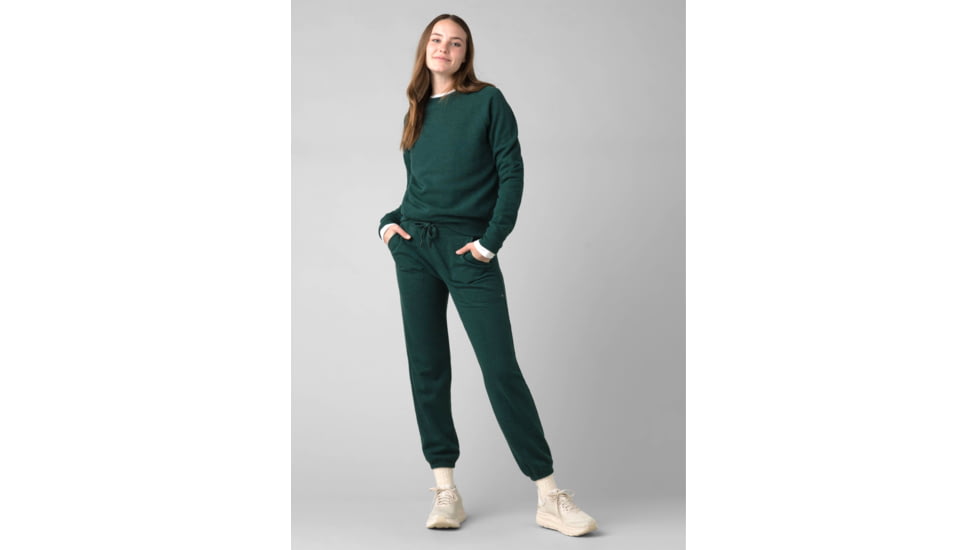 prAna Cozy Up Sweatshirt - Womens, Deep Pine Heather, Small, 1967291-300-S