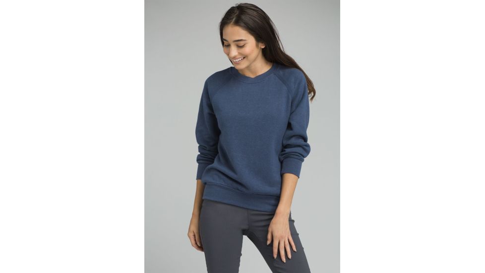 prAna Cozy Up Sweatshirt - Womens, Equinox Blue Heather, XSmall, W23180582-EBHT-XS