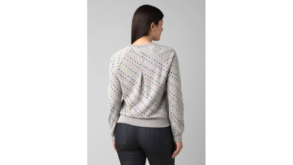 prAna Cozy Up Sweatshirt - Womens, Heather Grey Ditsy Road, Medium, 1967291-020-M