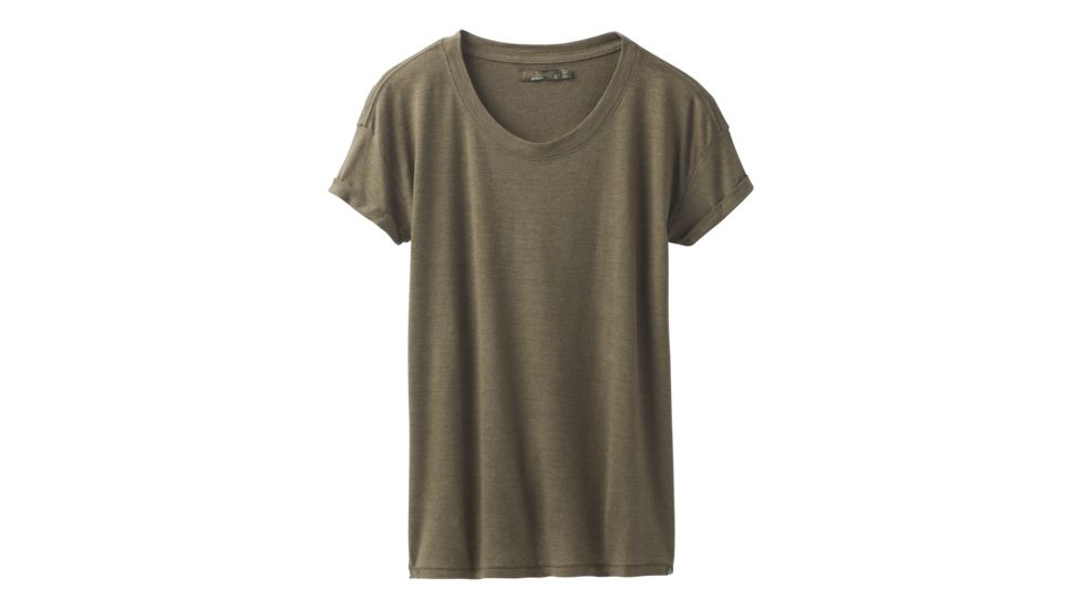 prAna Cozy Up T-shirt - Womens, Cargo Green Heather, Large, W13180737-CGHT-L