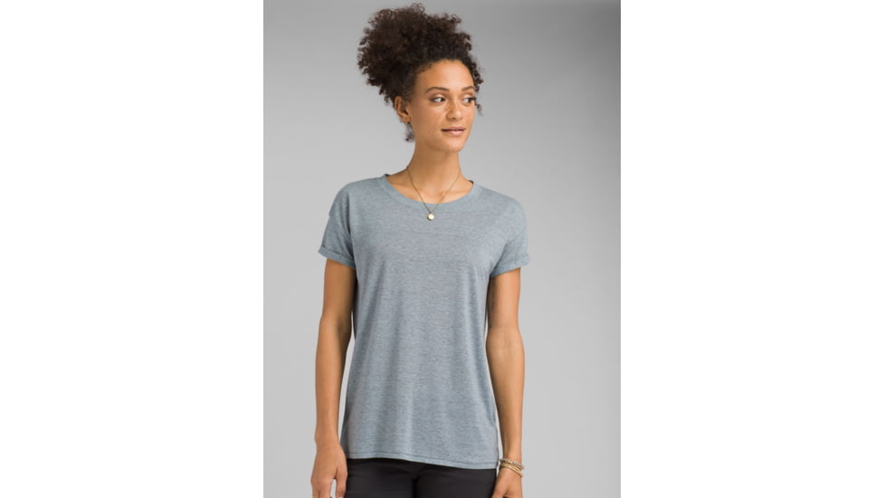 prAna Cozy Up T-shirt - Womens, Vintage Blue Heather, Extra Small, W13180737-VBHT-XS