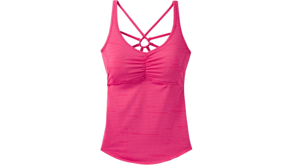 prAna Dreaming Top - Women's-Cosmo Pink Broken Stripe-Medium