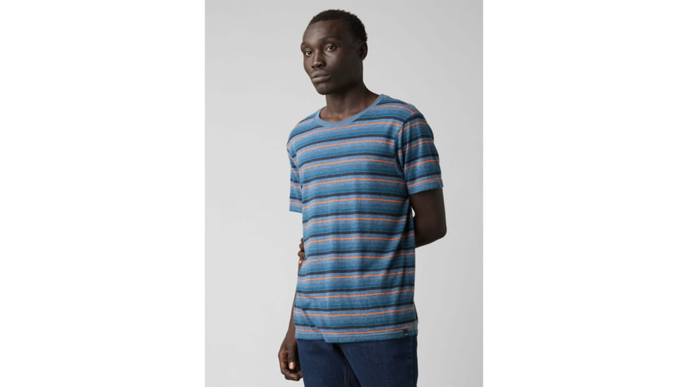 prAna Dustin Short Sleeve Crew - Mens, Nickel, Large, M13190579-NICK-L