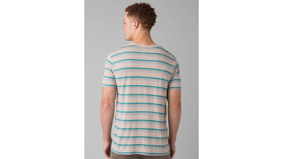 prAna Dustin Short Sleeve Crew - Mens, Pebble Grey, Large, M13190579-PBGY-L