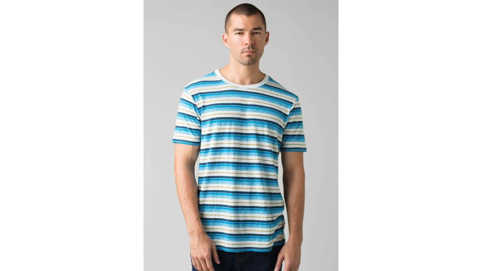 prAna Dustin Short Sleeve Crew - Mens, White, Large, M13190579-WHT-L