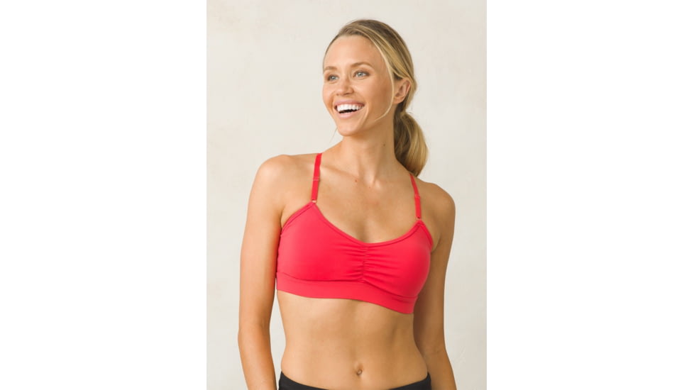 prAna Elixir Bra - Women's, Carmine Pink, Large, W11170007-CAPI-L
