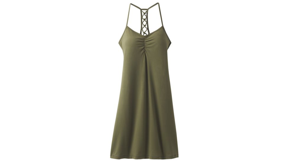 prAna Elixir Dress Womens, Cargo Green, Large, W31180587-CAGR-L