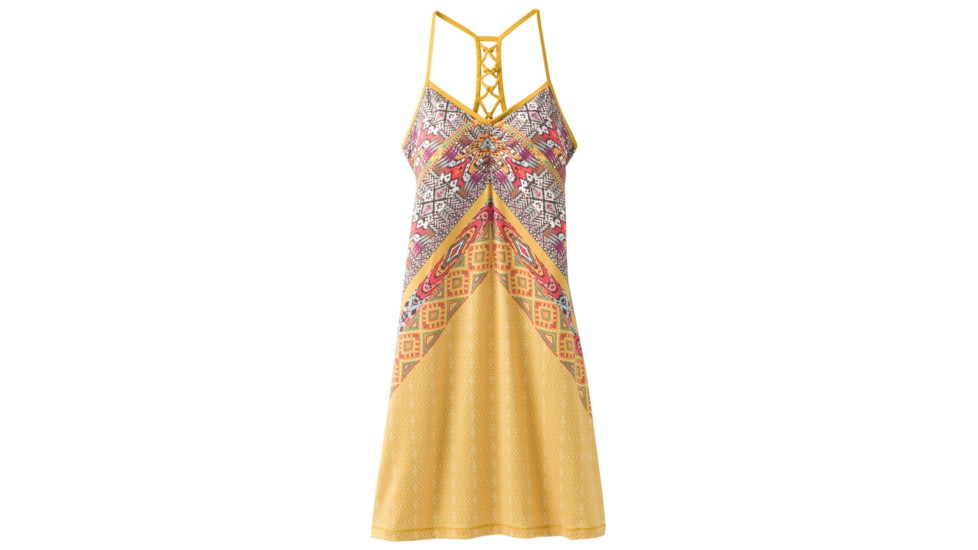 prAna Elixir Dress Womens, Marigold Marrakesh, Small, W31180587-MGMA-S