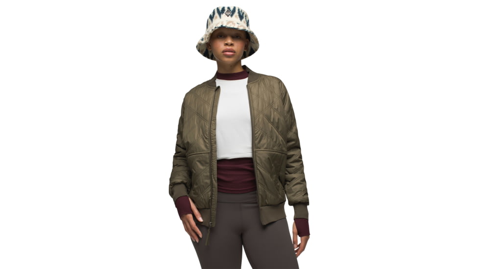 prAna Esla Bomber Jacket - Womens, Slate Green, Large, 1968741-300-L