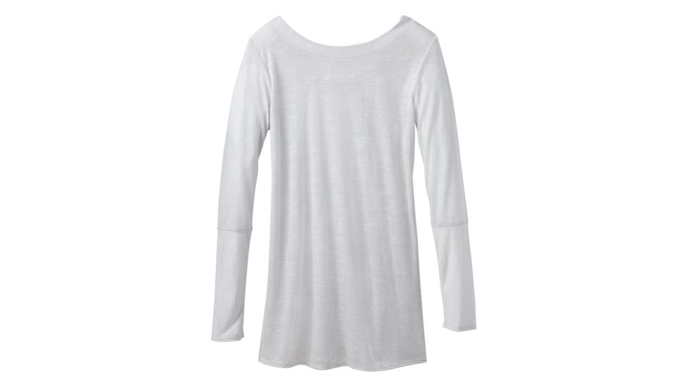 prAna Esme Top Womens, Titanium Grey Stripe, Large, W21180490-TIGS-L