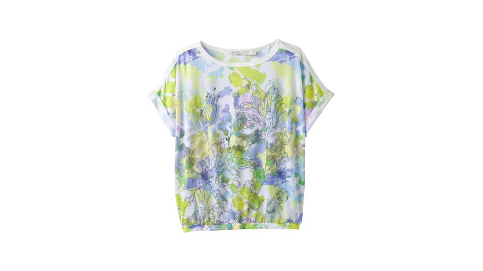 prAna Etta Top Womens, Green Plumeria, Small, W11180458-GNPL-S