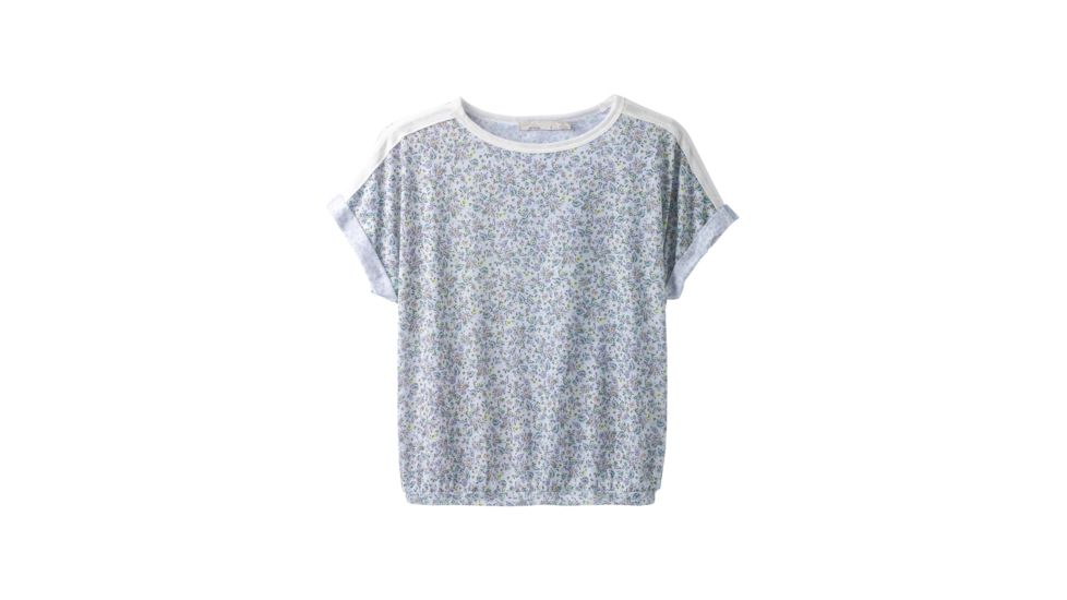 prAna Etta Top Womens, Titanium Blossom, Small, W11180458-TIBL-S