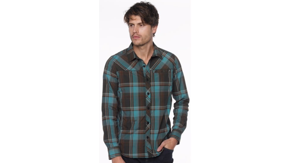 Farley Long Sleeve Shirt - Mens-Dark Olive-Small