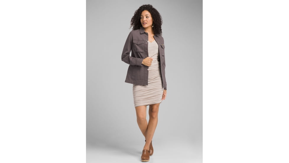 prAna Foundation Dress, Pebble Grey Heather Stripe, XLarge, W31180370 -064-XL