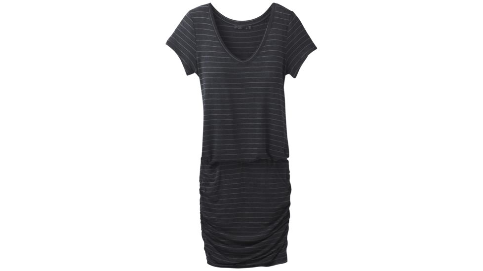 prAna Foundation Dress - Womens, Charcoal Heather Stripe, Medium, W31180370-CCHS-M