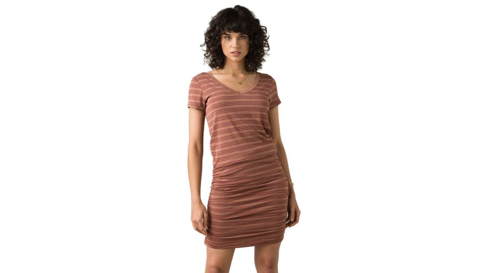 prAna Foundation Dress - Womens, Vino Heather Stripe, Small, W31180370-VIHS-S