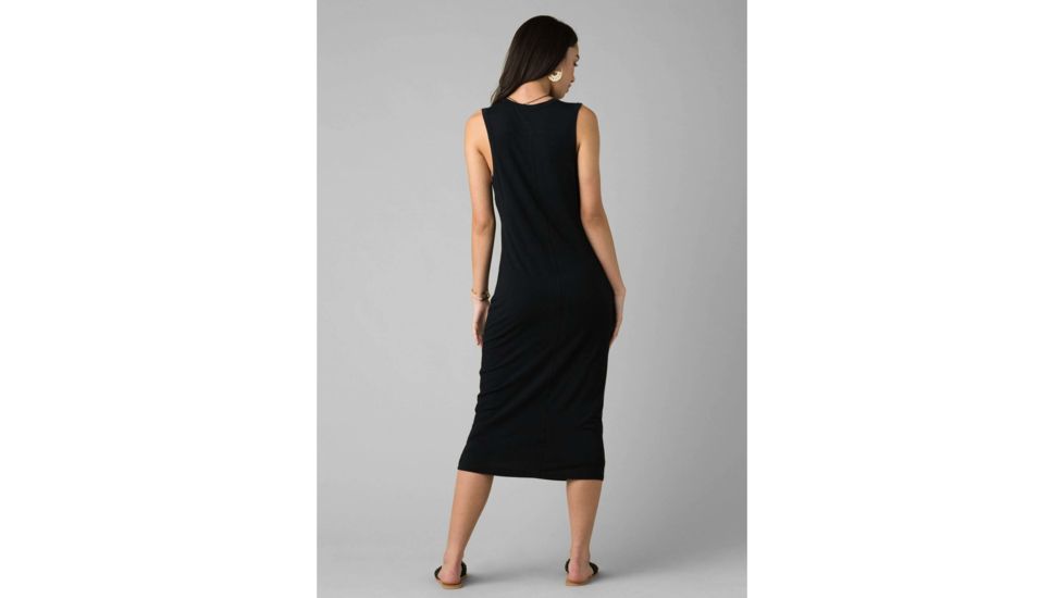 prAna Foundation Midi Dress - Womens, Black, Large, W31202056-BLK-L