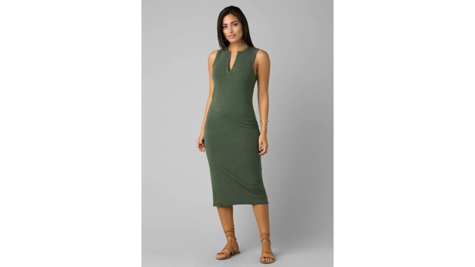 prAna Foundation Midi Dress - Womens, Canopy Heather, Medium, W31202056-CNHT-M