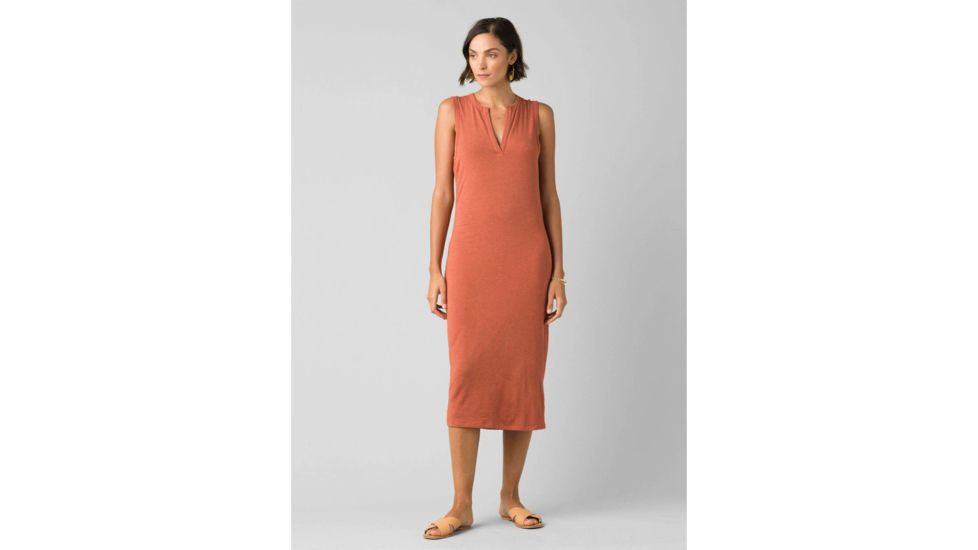 prAna Foundation Midi Dress - Womens, Liqueur Heather, Medium, W31202056-LQHT-M