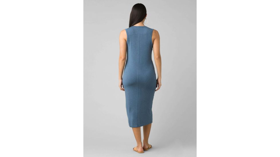 prAna Foundation Midi Dress - Womens, Nickel Heather, Medium, W31202056-NIHT-M