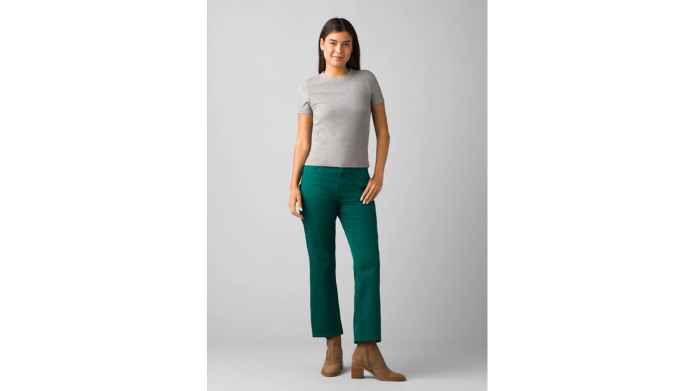 prAna Foundation Rib Tee - Womens, Heather Grey, Extra Small, 1970821-020-XS