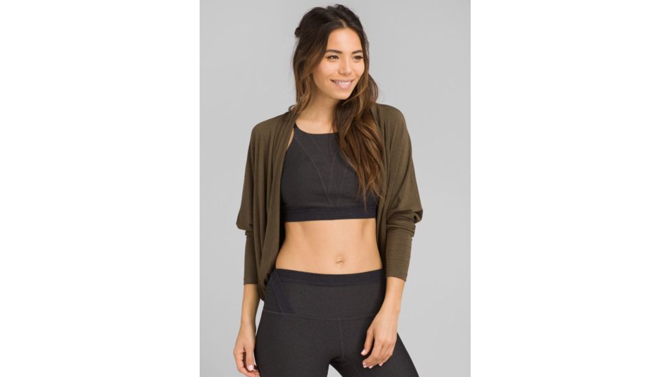 prAna Foundation Shrug Sweaters - Womens, Slate Heather, Small, W23190958-SLHT-S