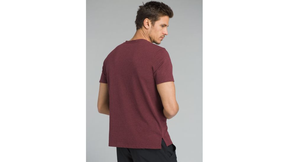prAna Garrity Short Sleeve Crew T-Shirt - Mens, Black Cherry, Medium, M11181405-BKCY-M
