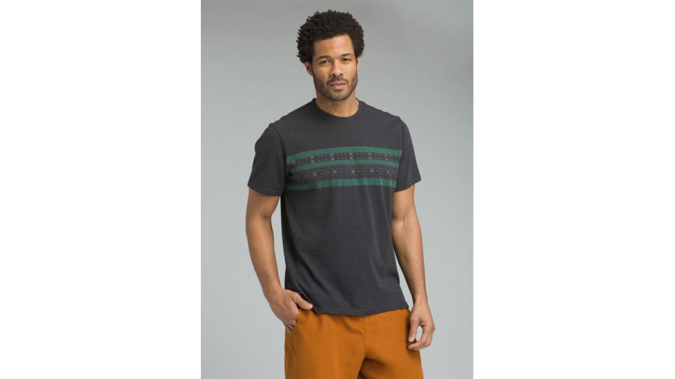prAna Garrity Short Sleeve Crew T-Shirt - Men's, Black, Large, M11181405-BLK-L
