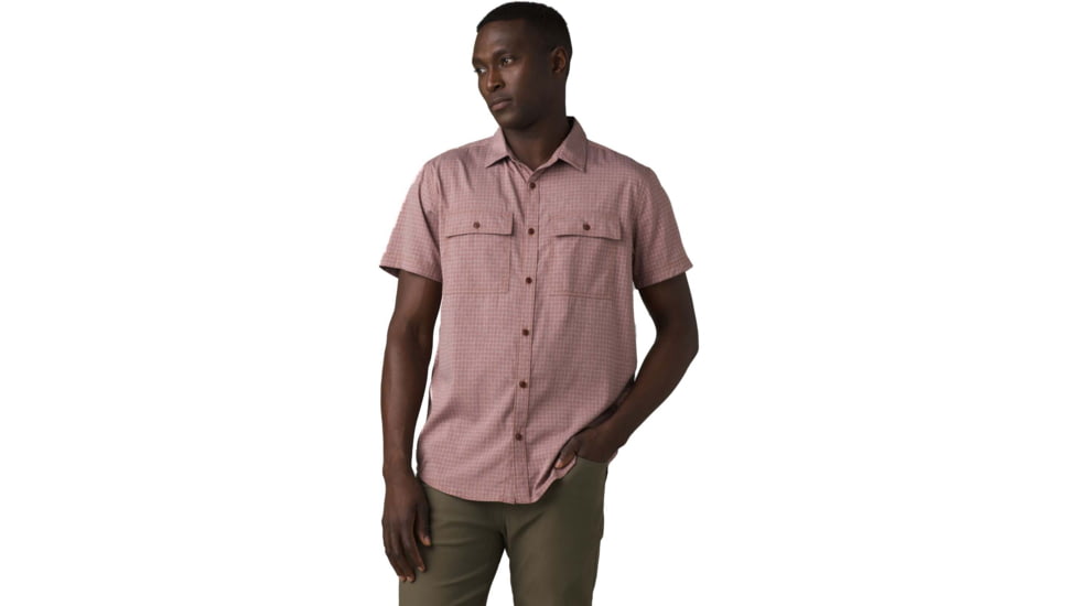 prAna Garvan Short Sleeve Shirt - Mens, Manzanita, S, 1965641-201-ST-S