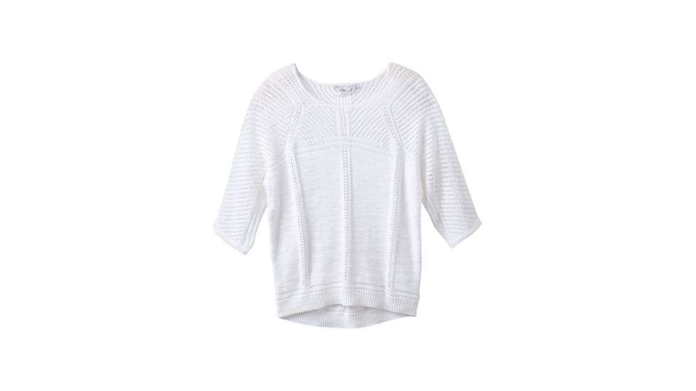 prAna Getup Sweater Womens, White, Large, W21180365-WHT-L