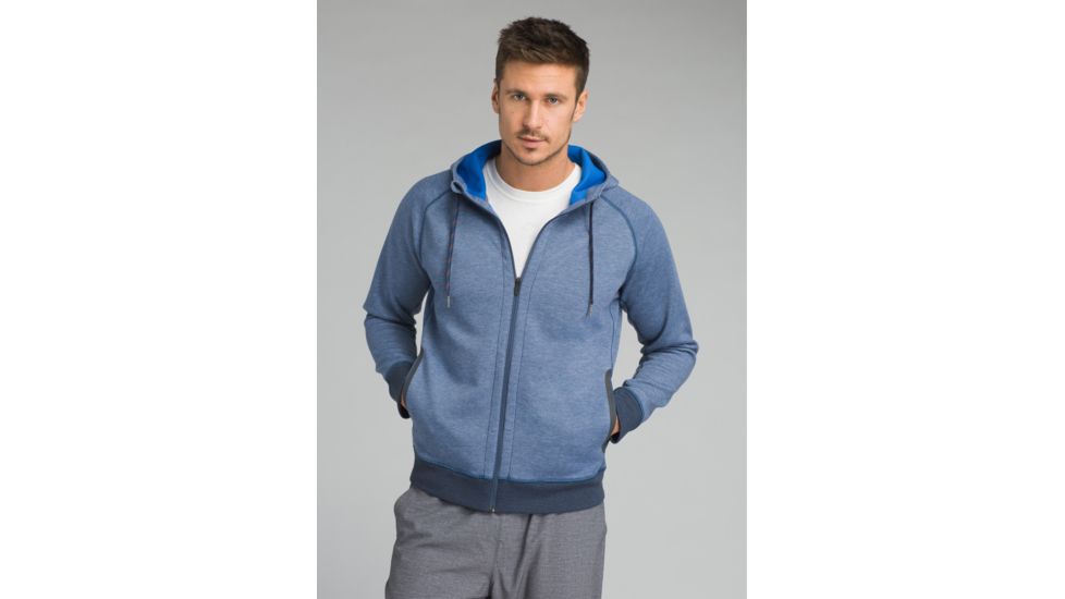 prAna Halgren Urban Full Zip Hoodie - Men's, Equinox Blue Heather, XSmall, M21181412-EBHT-XS