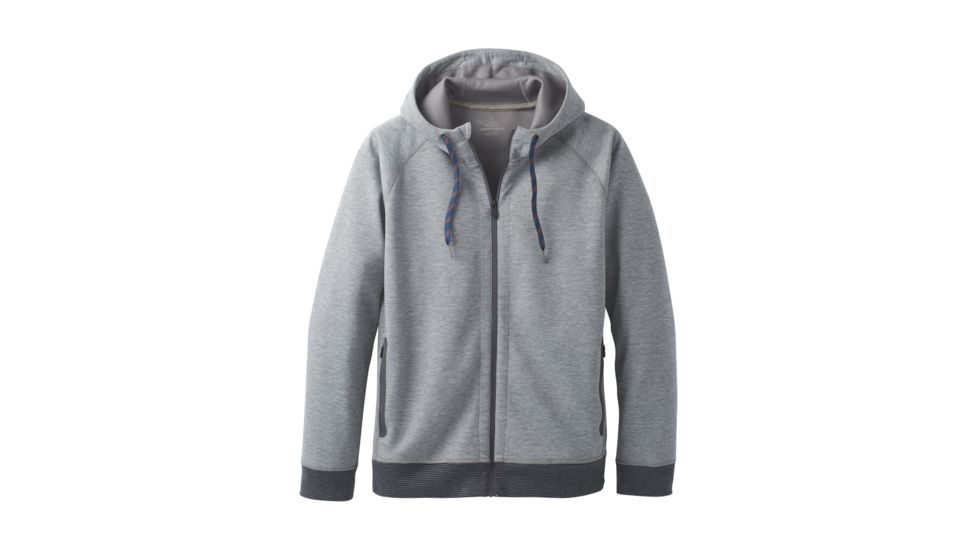 prAna Halgren Urban Full Zip Hoodie - Mens, Gravel Heather, Medium, M21181412-GRHT-M